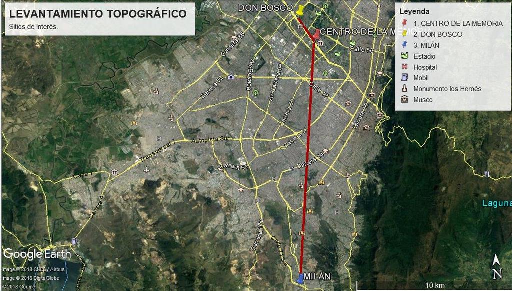 Levantamientos topográficos en la empresa Topdigital EU UBICACIÓN DE LOS PROYECTOS Imagen 1.