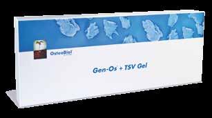 Sustituto óseo + gel 250-1000 micras Gen-Os + TSV Gel Una combinación única para la estabilización del injerto NOVEDAD OsteoBiol Gen-Os mezclado con OsteoBiol TSV Gel puede