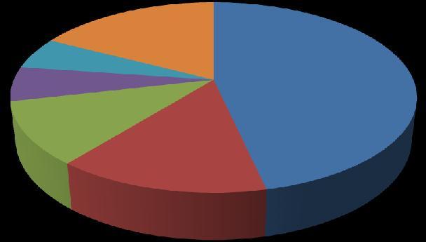 grano (6%) y café cereza (5%), el restante 17% se distribuye en los 35 cultivos restantes tal como se puede observar en la siguiente gráfica.