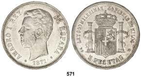 ....... 100, ALFONSO XII F 573 5 Céntimos. 1879. BARCELONA. O.M. EBC-.............................. 90, F 574 10 Céntimos.
