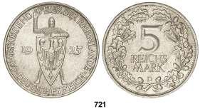 1925-D. REPÚBLICA DE WEIMAR. MUNICH. 24,97 grs. AR. Milenario Renania. KM-47. EBC.