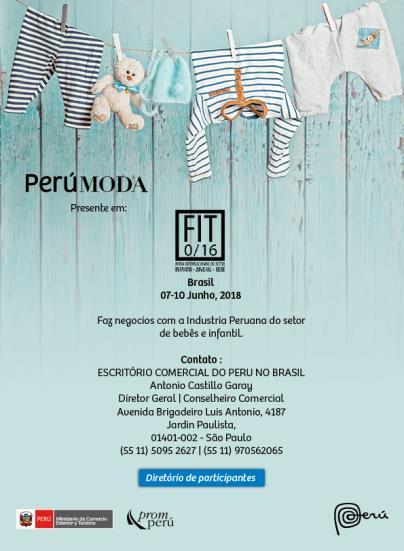 de sourcing, promovidas directamente por PROMPERU y la Oficina Comercial de Perú en Brasil, en un área de 54 m2 en la Feria FIT 2018.