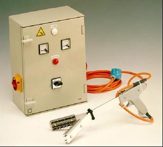 CARNE Cajón de insensibilización pinzas manuales para electrocución 90 voltios