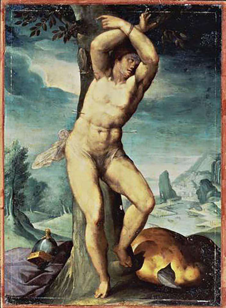 muy retardatario cercano a otros pintores contemporáneos como Cristoforo Roncalli Il Pomarancio (1553 1626), en este cuadro introduce ciertos matices del clasicismo de Guido Reni (1575 1642) (Tosini