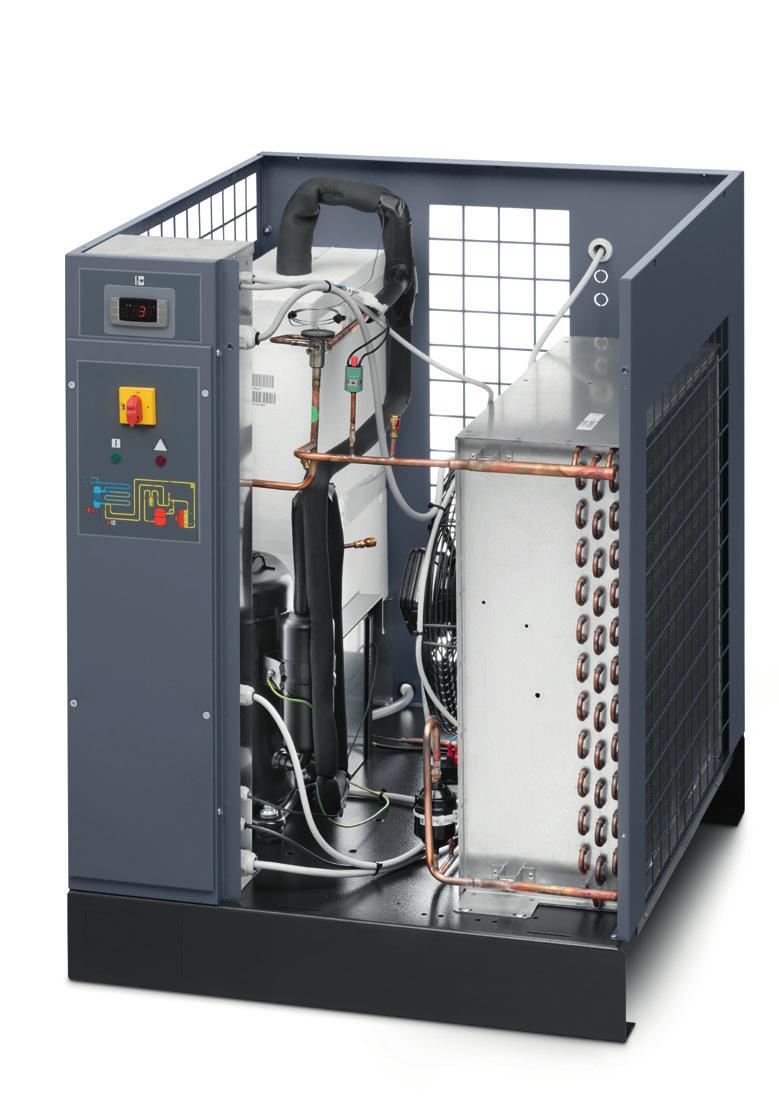 Separador de refrigerante: no hay posibilidad de que la humedad entre en el sistema de aire comprimido.