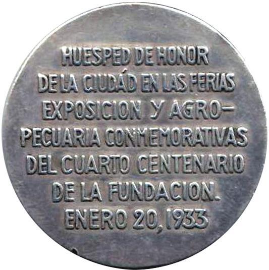 Adelantado Pedro de Heredia 1533-1983 (287) Diámetro 71 mm y peso 147 g.