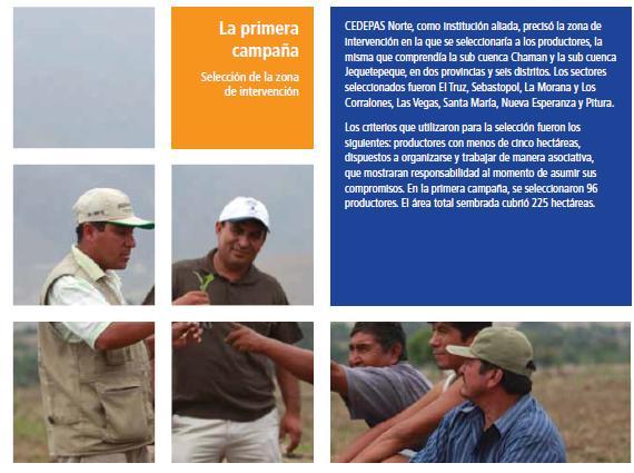 Proyecto : Incremento de productividad en maiz amarillo duro Central de Cooperativas Organizados del Valle de Jequetepeque