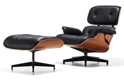 Sillones Premium Sillón Eames Lounge Chair con Ottomana Charles y Ray Eames se inspiraron en las sillas de los clubes ingleses, para inspirarse en el diseño de este clásico.