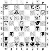 Con la idea de 3. d1 d4!-+; la última posibilidad es 1.d6 f5 2.b4 a5!?con clara ventaja negra. Por lo tanto, hay que elegir 1.