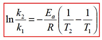 3. Temperatura Ecuación de Arrhenius Permite