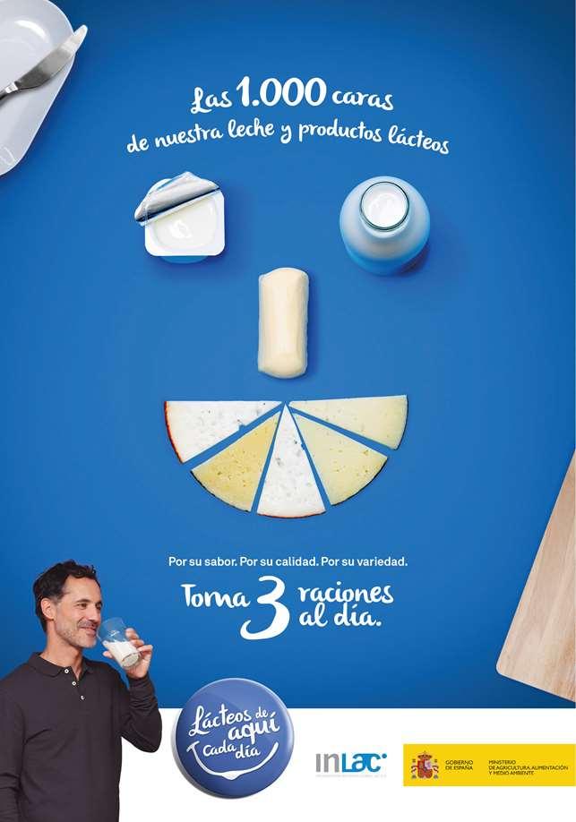 campaña Lácteos de aquí, cada día recuerda las cantidades diarias recomendadas (tres raciones al