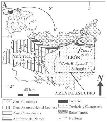 Ahora estudiaremos más en profundidad la zona noroccidental de la provincia de León enmarcado en la cuenca del Duero, donde se encuentra el sondeo del Campillo, ya que según el GeoCapacity en dicha