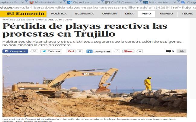 Problemática en las Zonas Marino Costeras priorizadas - Trujillo PERÚ