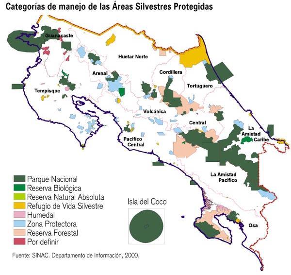 COSTA RICA 162 áreas protegidas S