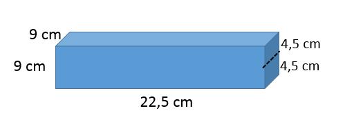 Ancho de la base rectangular (x): 12,91 cm Largo de la base rectangular (y): 16,82 cm Altura (z): 5,09 cm Curiosamente, el volumen correspondiente (máximo) es 1105,27 cm 3, que es bastante cercano al