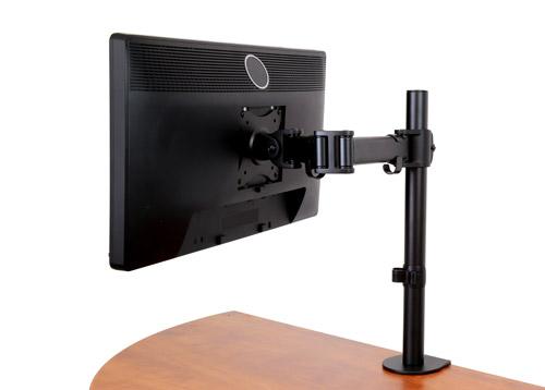 Instale su monitor con el brazo para ahorrar valioso espacio Dado que el soporte permite colocar su monitor encima de su escritorio/mesa, ahorra espacio.
