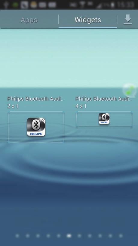 automática con Philips Bluetooth Audio Connect Apps Philips Bluetooth Audio Connect establece la conexión Bluetooth automáticamente añadiendo un acceso directo a la pantalla de inicio del sistema con