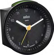 BRAUN BNC-007-BKBK RELOJ CLÁSICO ANALÓGICO NEGRO Con este reloj despertador analógico con movimiento continuo silencioso empezaras la jornada con el pie derecho.