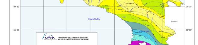 Puntarenas, incluyendo Liberia y Filadelfia. El Caribe fue otra de las regiones con cantidades bajas de lluvia, en particular a lo largo de toda la costa.
