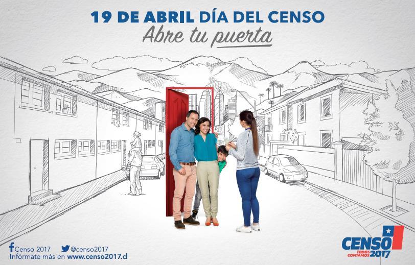El Censo 2017 constituye una Tarea-País Este 19 de abril de 2017, Chile tendrá un nuevo Censo de Población y Vivienda Será un Censo de hecho, La mayor parte del operativo se realizará en un solo día.