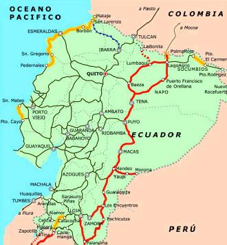 Ecuador: Extensión: 270.000 km2. Población: 14 millones Población emigrante: 2 millones.