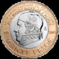 circulación la moneda de $20, conmemorativa del centenario de la Toma de Zacatecas.