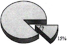 CONCURSO CANGURO PRUEBA JUNIOR NOVENO GRADO ) % de una torta circular es cortada como indica la figura.