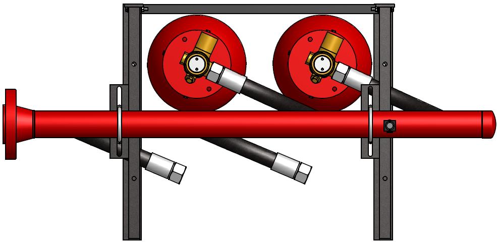 1. Montar el latiguillo de descarga en la boca de descarga de la válvula de los cilindros de la fila trasera sin utilizar ningún tipo de sellante o teflón. 2.