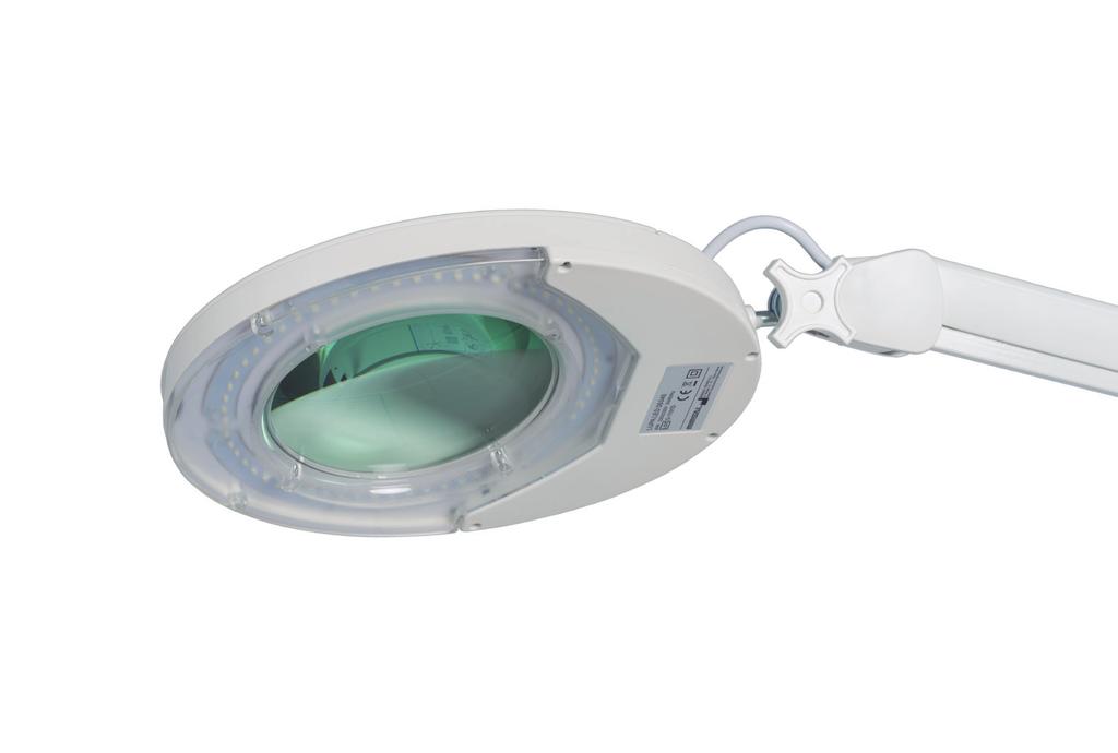 Luminaria con lente de aumento LUPA LED HF Lámpara LED con lente circular de aumento. Lupa LED HF está destinada a la realización de trabajos muy meticulosos y de gran exactitud.