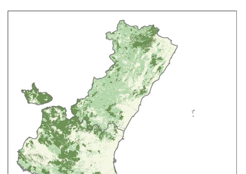 Actualmente, en la Comunitat Valenciana 622.321,87 ha, el 48% del suelo forestal, tienen la consideración de Terreno Forestal Estratégico. De las cuales: 426.