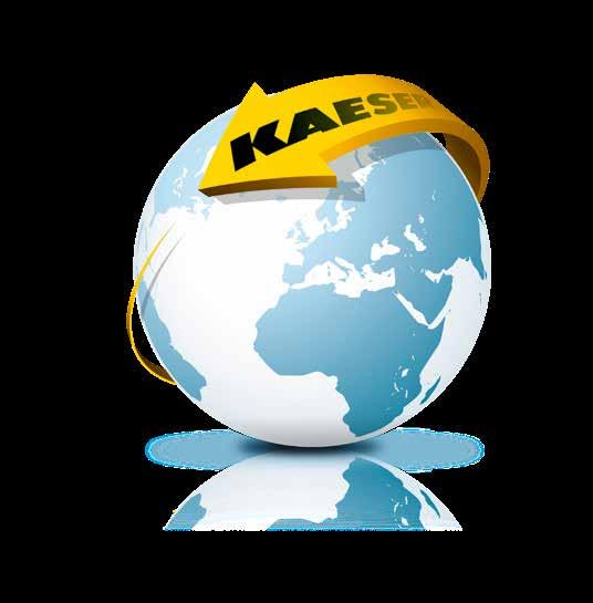 Siempre cerca de usted KAESER KOMPRESSOREN está presente en todo el mundo como uno de los fabricantes de compresores más importantes: Nuestras fi liales y nuestros socios ofrecen al usuario sistemas
