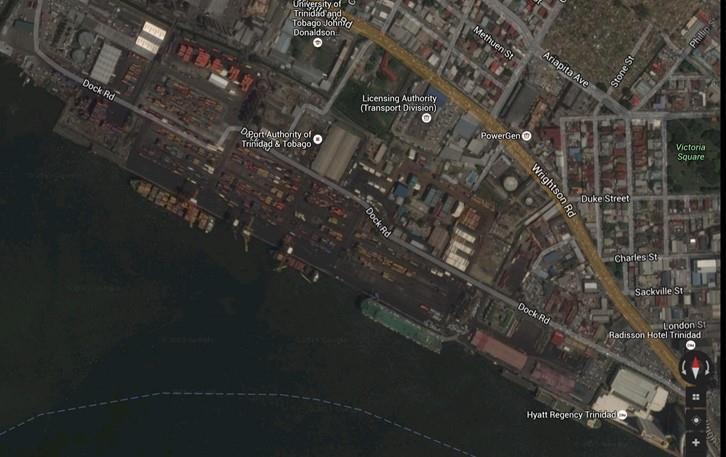 Figura: Vista aérea de las instalaciones de la Terminal de Puerto España Movimiento de contenedores durante 2014 El puerto de Puerto España transfirió en el año 2013 un total de 381,232 TEUs en su