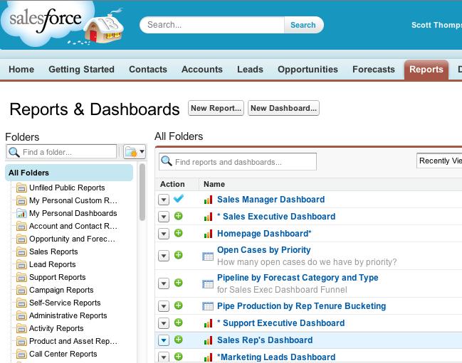Seguir a Salesforce Ficha Informes.
