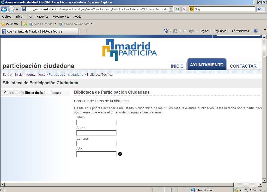Gráfico 8. web Madrid Participa.