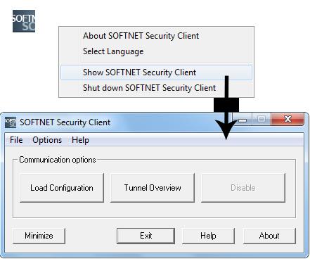 SOFTNET Security Client 8.4 Operación de SOFTNET Security Client 8.