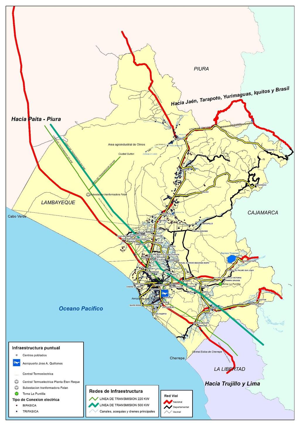 MAPA N 20: MAPA DE SISTEMA EQUIPAMENTAL ACTUAL Prospectiva Territorial del Departamento de Lambayeque al