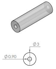 4 Vista isométrica cilindro de adaptación 2 mm Fig.