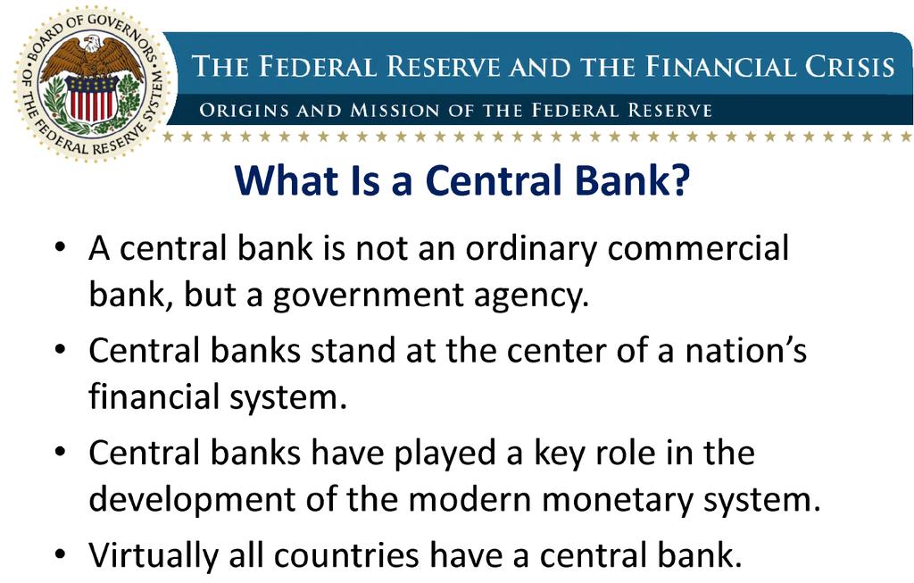 7. El papel de los bancos centrales Escuela de