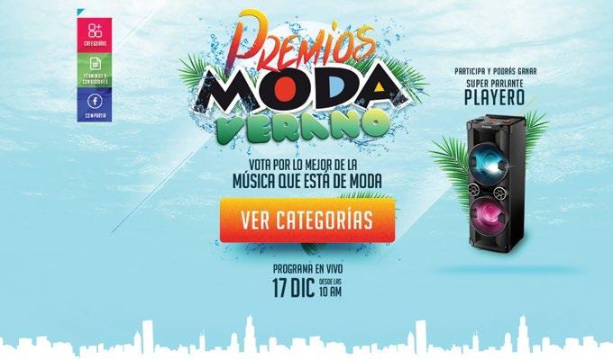 ESPECIALES DE MARCA PREMIOS MODA VERANO Es la premiación más importante del verano en Radio Moda.