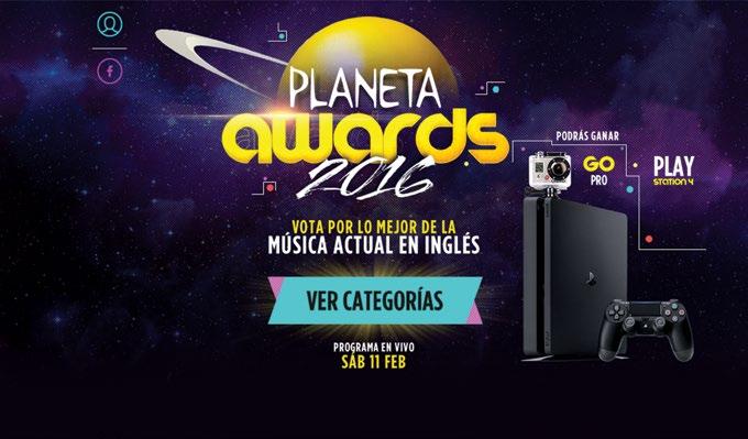 PLANETA AWARDS Es el especial más importante de Radio Planeta.