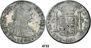 Lima. JP. 8 reales. (Cal. 662). MBC. Est. 50......................... 30, F 4733 1806. Lima. JP. 8 reales. (Cal. 663). Manchitas. MBC+. Est. 60.................. 40, F 4734 1807.