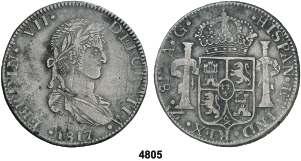 F 4806 1820. Zacatecas. RG. 8 reales. (Cal. 696). MBC+. Est. 125.................... 75, F 4807 1821. Zacatecas. RG. 8 reales. (Cal. 697).