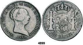 20 reales. (Cal. 195). Limpiada. Escasa. (MBC). Est. 125............. 75, 4901 1867. Madrid.