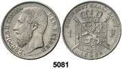 1866. Leopoldo II. 50 céntimos. (Kr. 26). Leyendas en francés. MBC. Est. 30.