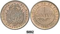 .. 40, F 5095 1899. Potosí. MM. 10 centavos. (Kr. 158.3). EBC. Est. 50..................... 30, F 5096 1935.