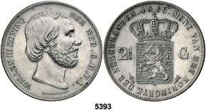 .................... 90, F 5391 1850. Guillermo III. 2 1/2 gulden. (Kr. 82). MBC+. Est. 125.................... 90, F 5392 1858.