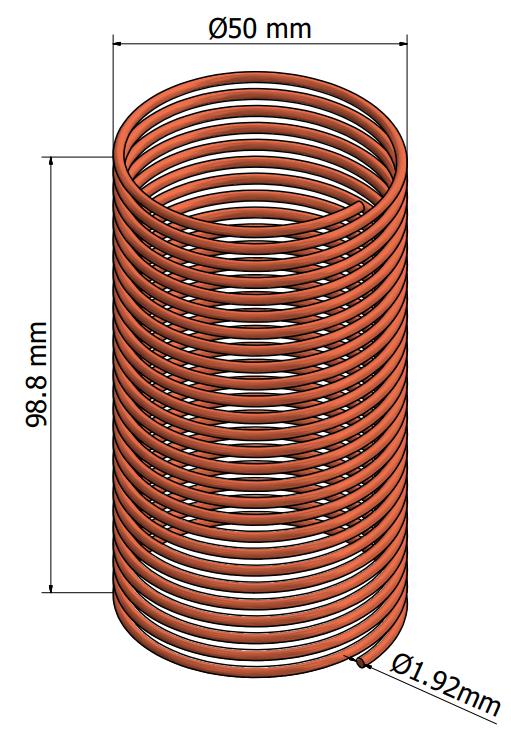 3.6 Resultados Una vez conocido y expuesto el proceso completo de diseño de la bobina, a continuación se presentan los resultados y el diseño definitivo de la misma. 3.6.1 Diseño final de la bobina.