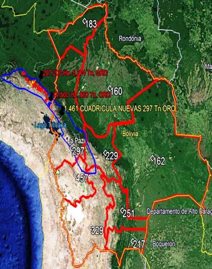 ZONA AURIFERA PERU Y BOLIVIA DE ALTA