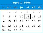 Calendario: informa de la fecha actual y muestra los días en los que tengas algún evento programado, como por ejemplo una clase presencial.