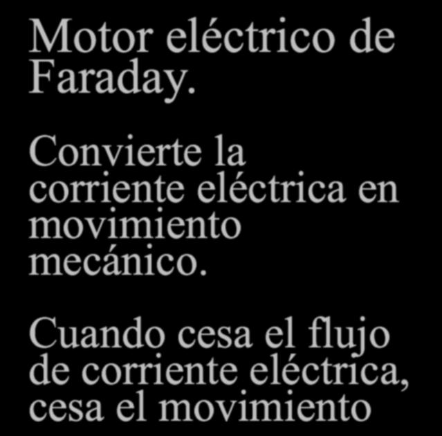 Motor eléctrico de Faraday.